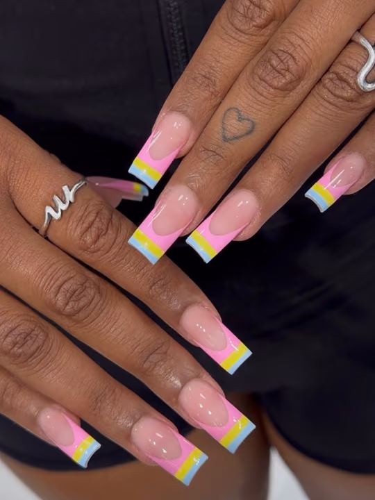 French Manicure, Square — nail work by TenTen Buckhead Nails