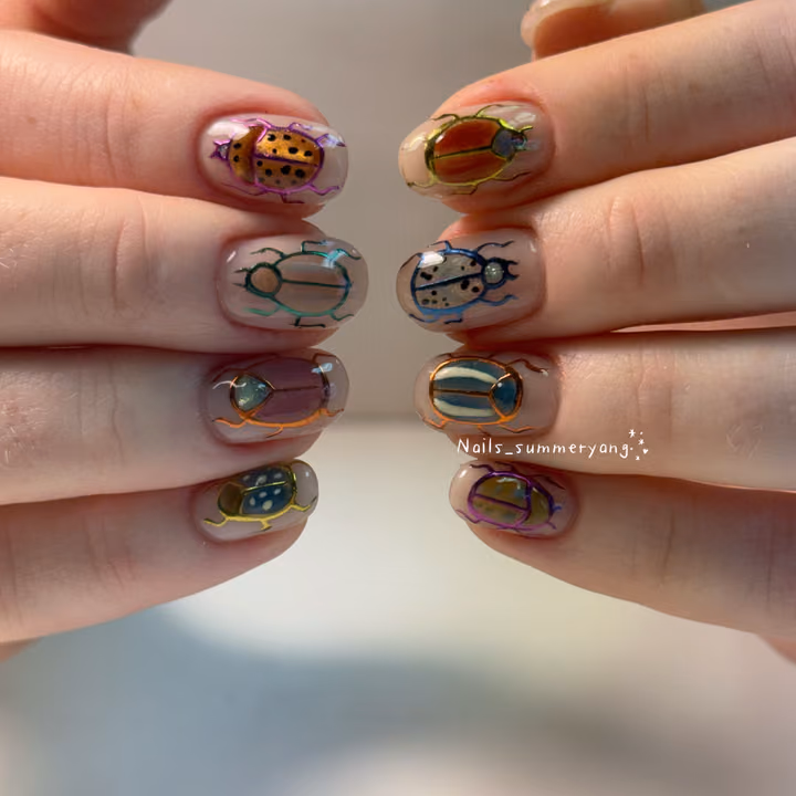 Chrome, 3d Sculpting, Hand Painting — nail work by Atlanta Nail Tech
