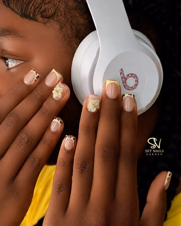 3d Sculpting, Animal Print, Charm Placement, French Manicure — nail work by SET NAILS GARDEN