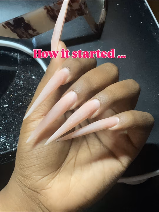 Extreme Length, Stiletto, Structured Gel — nail work by Nizzle Da Nail Plug