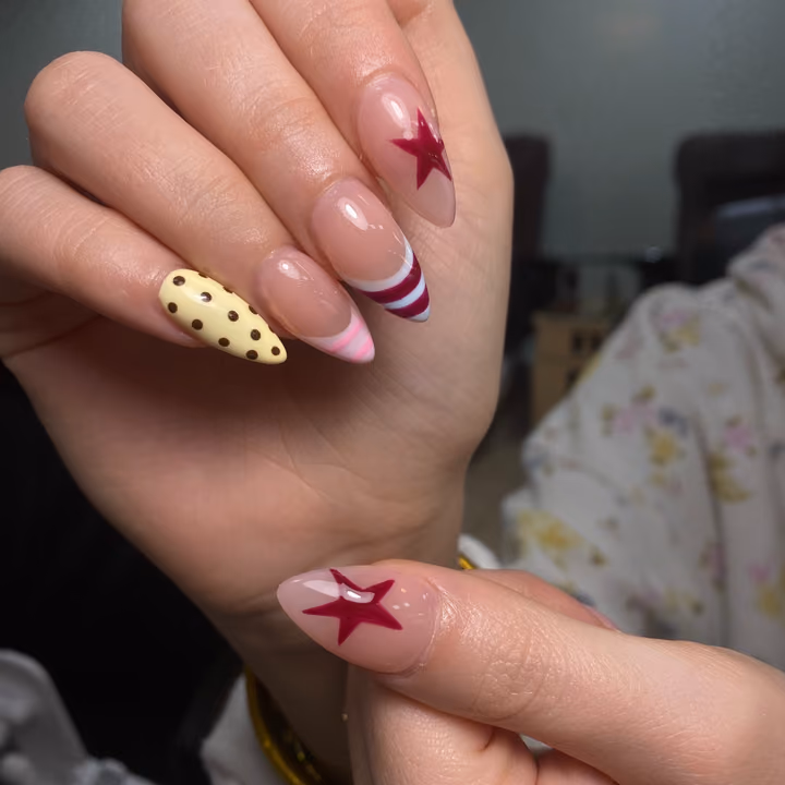 French Manicure, Hand Painting, Line Art — nail work by Nailz.byNelle