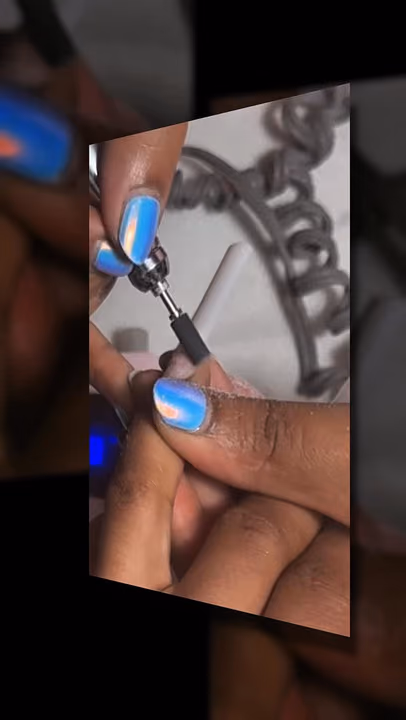 Chrome, Cuticle Care, E File Prep — nail work by Atlanta Nail Artist