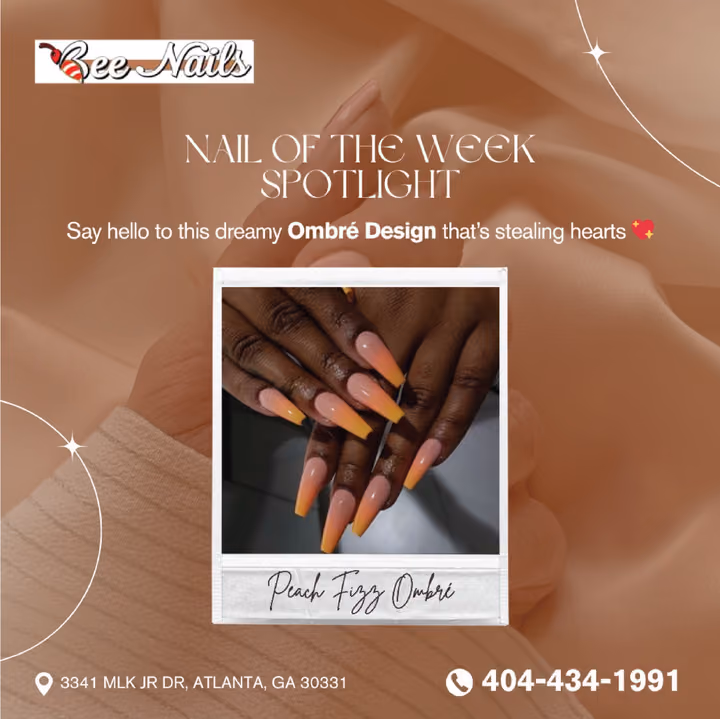Airbrush, Coffin, Ombre — nail work by BEE NAILS