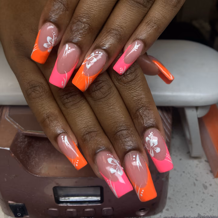 Coffin, French Manicure, Hand Painting — nail work by Nailz.byNelle