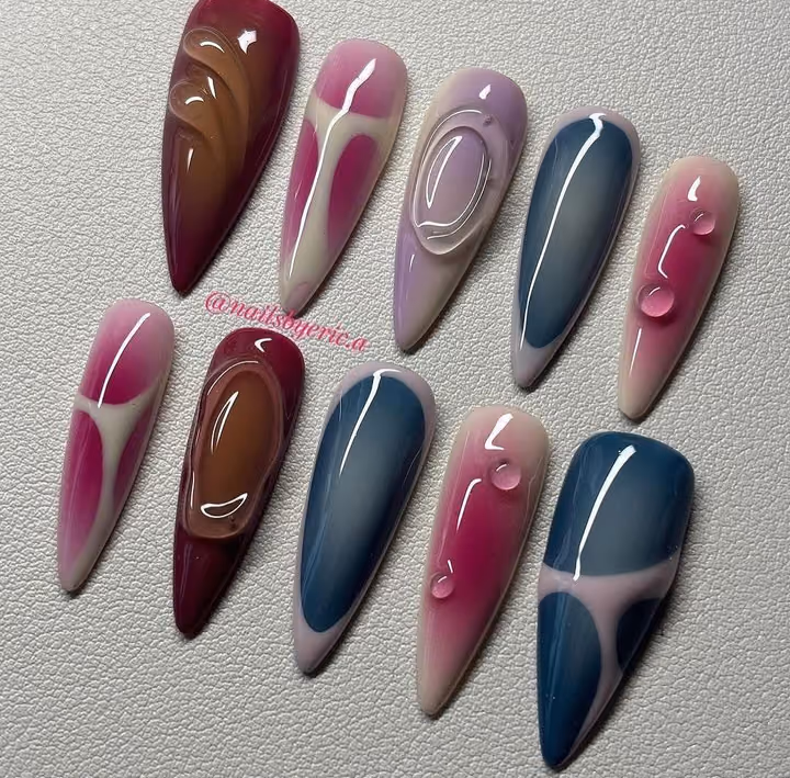 3d Sculpting, Airbrush, Encapsulation — nail work by American Nails Cumming