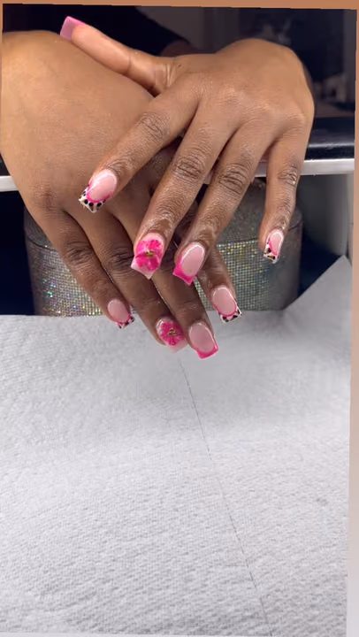 Encapsulation, French Manicure, Hand Painting — nail work by Liyah’s Lair