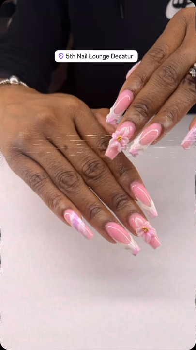 3d Sculpting, Encapsulation, French Manicure — nail work by 5th Nail Lounge Decatur