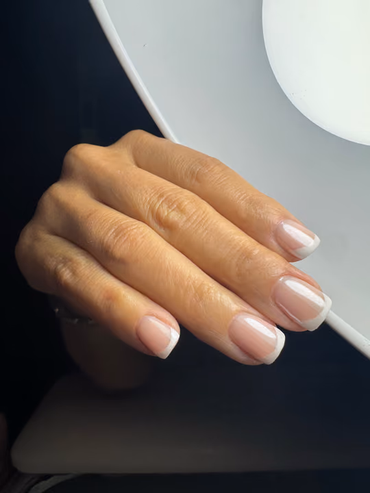 French Manicure, Structured Gel — nail work by Keilastudio