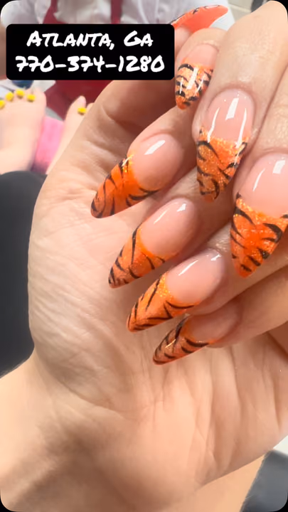 Animal Print, Hand Painting, Textured Finish — nail work by Maya Nails & Beauty