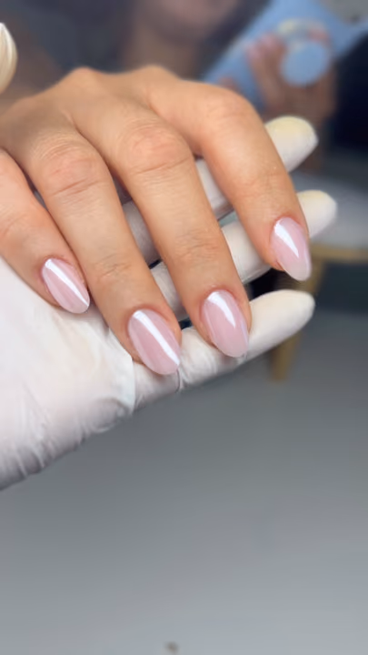 Chrome, Structured Gel — nail work by RUSSIAN MANI EDU+SALON