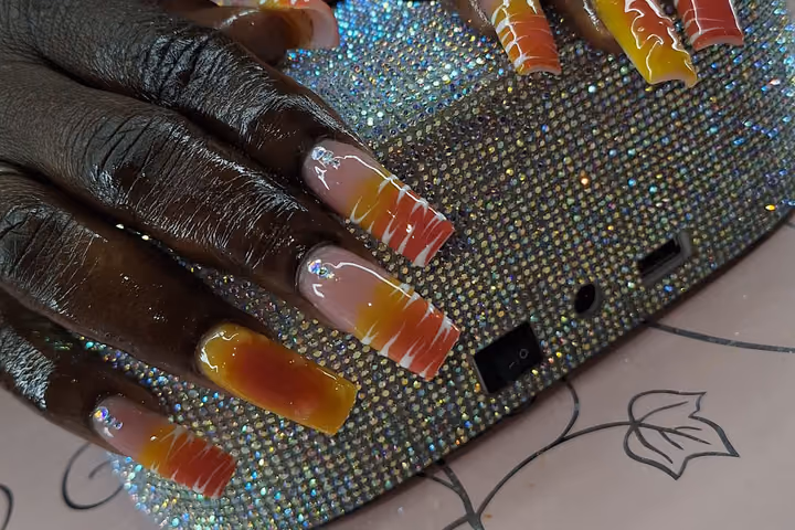 Duck, Encapsulation, Line Art — nail work by Nail Your Occassion