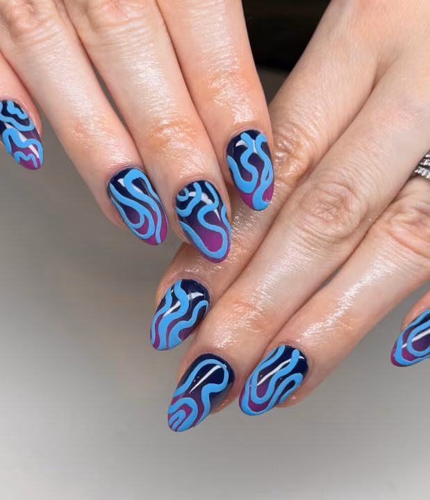 3d Sculpting, Line Art, Raised Gel — nail work by The Nail Nest
