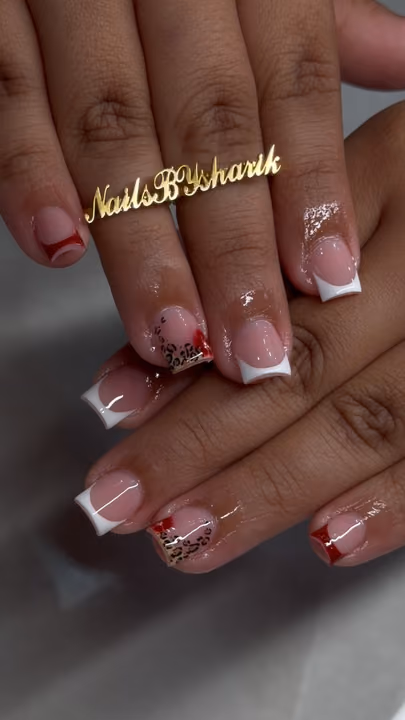 Animal Print, Duck, French Manicure — nail work by Nails By Sharik