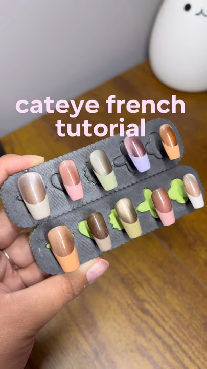 Cat Eye, French Manicure — nail work by Judith