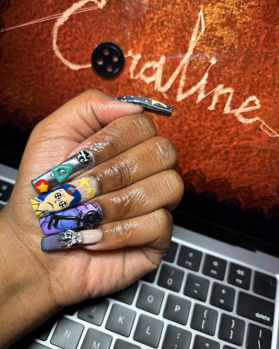 3d Sculpting, Hand Painting — nail work by ATL Nail Tech