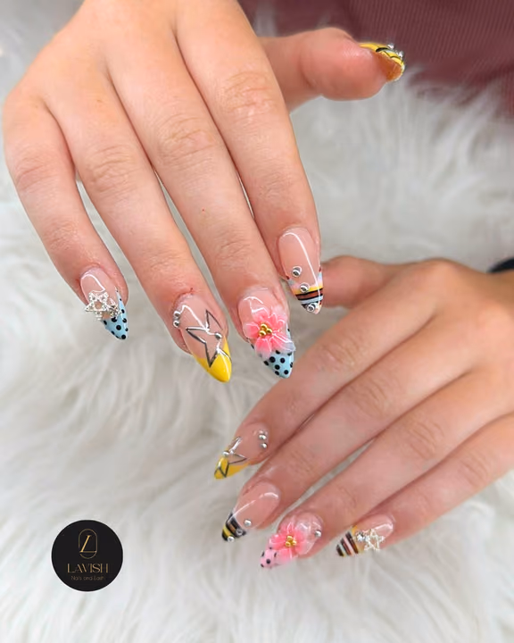 3d Sculpting, Encapsulation, Mixed Media, Line Art — nail work by Lavish Nails & Lash