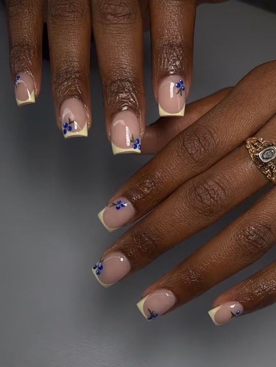 French Manicure, Hand Painting — nail work by Atlantas #1 Nail Salon