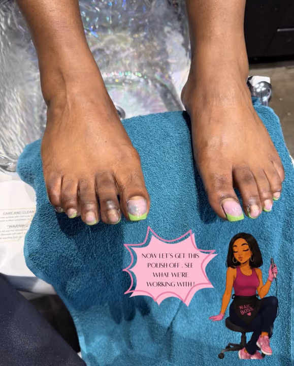 Pedicure — nail work by Babe Cave Beauty,LLC