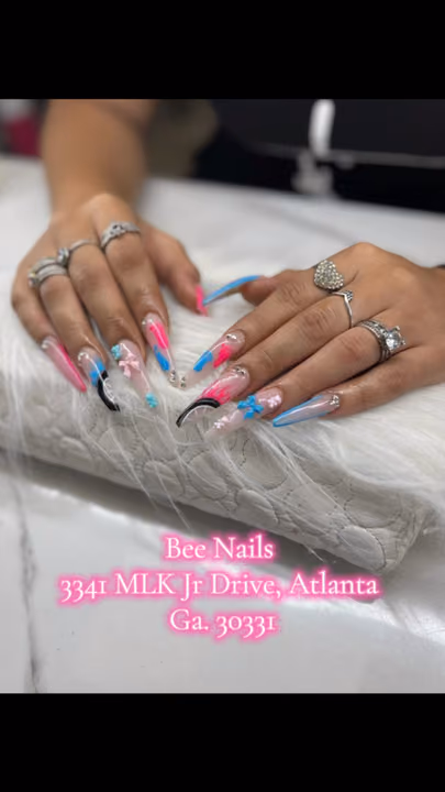 3d Sculpting, Charm Placement, Encapsulation — nail work by BEE NAILS
