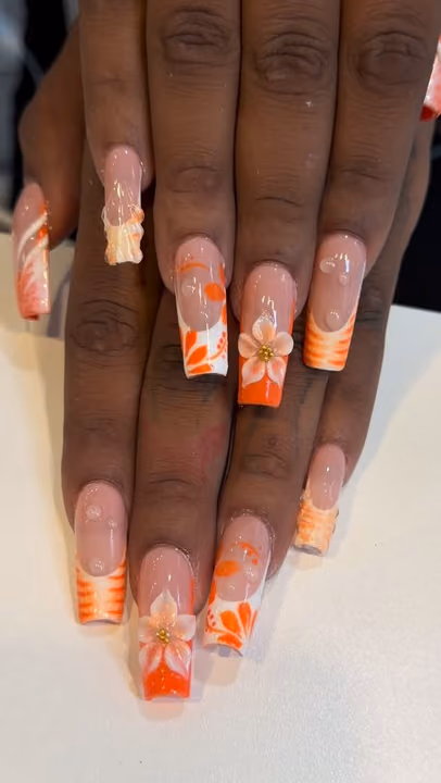 3d Sculpting, Encapsulation, Hand Painting, French Manicure — nail work by BEELLAGIO NAIL, WAX, & LASH BAR