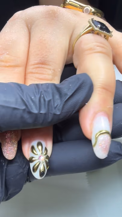 3d Sculpting, Chrome, Raised Gel — nail work by Yudit’s Nails