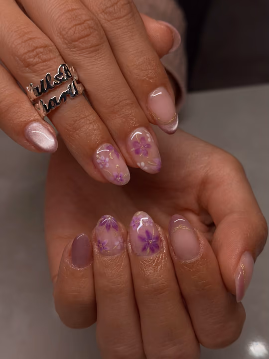 Cat Eye, Hand Painting — nail work by Nails By Sharik