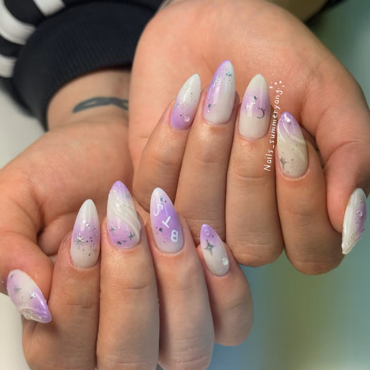 Airbrush, 3d Sculpting, Encapsulation, Gradient — nail work by Atlanta Nail Tech