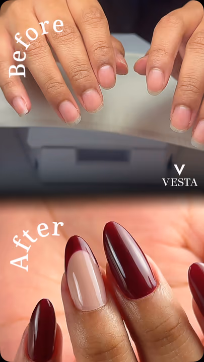 French Manicure, Structured Gel — nail work by VESTA BEAUTY NAILS