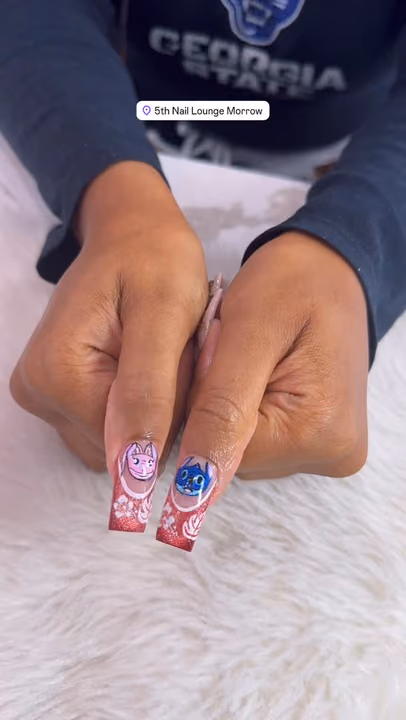 Character Art, Encapsulation, Hand Painting, Apex Building — nail work by 5Th Nail Lounge Morrow